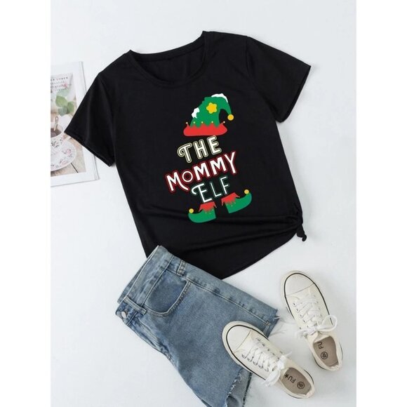 NEW SHEIN Christmas & Letter Graphic Tee Size‎ XL - Picture 1 of 7